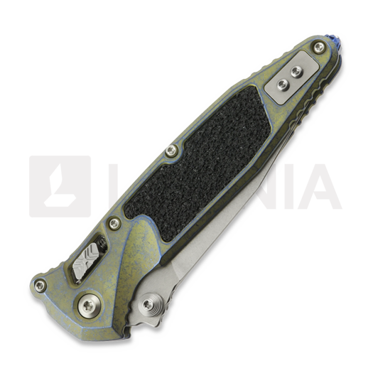 Liigendnuga Microtech Socom Ram-Lok Spear Point Galactic Gold Titanium 160RL-10SMS8