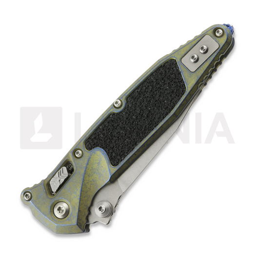 Liigendnuga Microtech Socom Ram-Lok Spear Point Galactic Gold Titanium 160RL-10SMS8