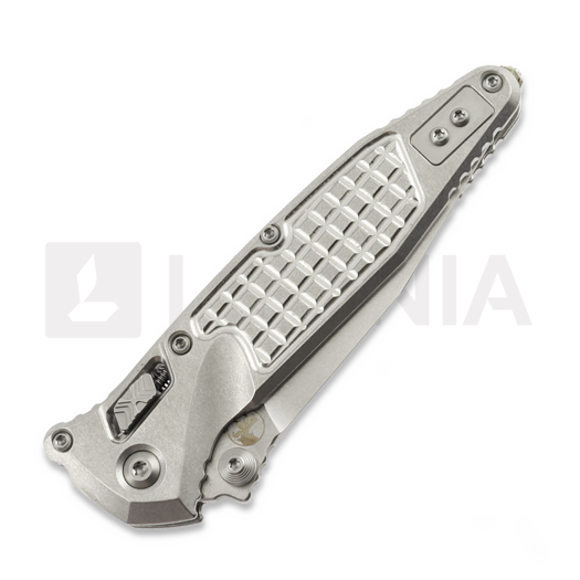 Microtech Socom Ram-Lok Spear Point Stonewash Frag Texture kääntöveitsi, bronze accents 160RL-10FRSMS2
