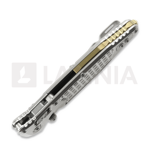 Microtech Socom Ram-Lok Spear Point Stonewash Frag Texture kääntöveitsi, bronze accents 160RL-10FRSMS2