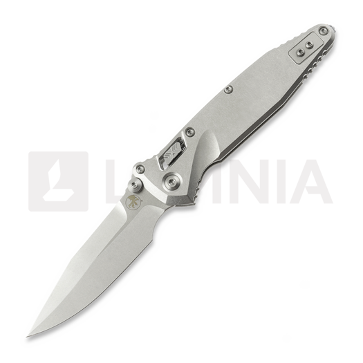Microtech Socom Ram-Lok Spear Point Stonewash Slab Titanium kääntöveitsi, bronze accents 160RLS-10SMS2