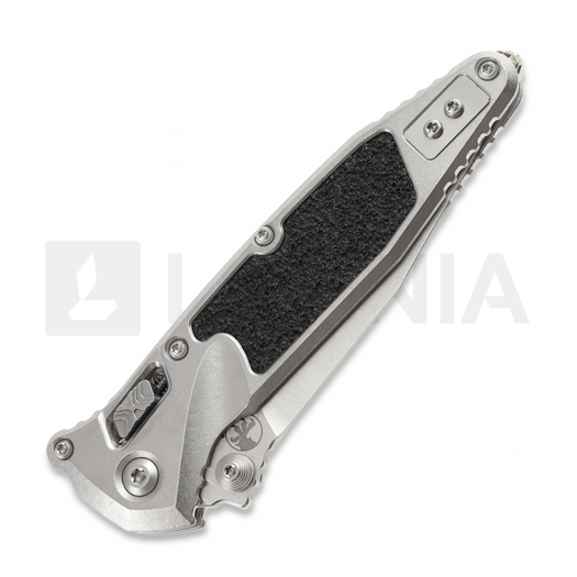 Microtech Socom Ram-Lok Spear Point Stonewash Textured Inlay kääntöveitsi, bronze accents 160RL-10SMS2