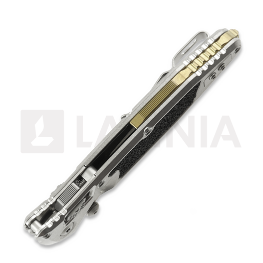 Microtech Socom Ram-Lok Spear Point Stonewash Textured Inlay 折り畳みナイフ, bronze accents 160RL-10SMS2