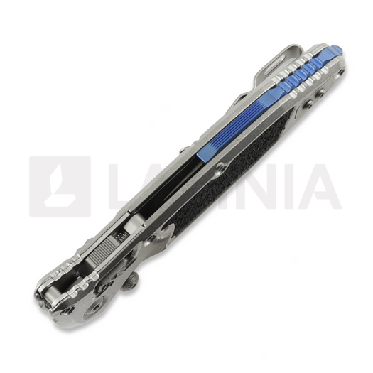 Складний ніж Microtech Socom Ram-Lok Stonewash Textured Inlay Blue Accents, зубчатий 160RL-11SMS3