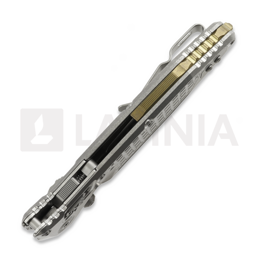 Складний ніж Microtech Socom Ram-Lok Stonewash Textured Inlay Bronze Accents, зубчатий 160RL-11SMS2