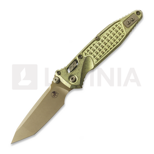 Microtech Socom Ram-Lok T/E Stonewash Antique Gold Frag Titanium foldekniv, bronze accent 161RL-13FRMS2