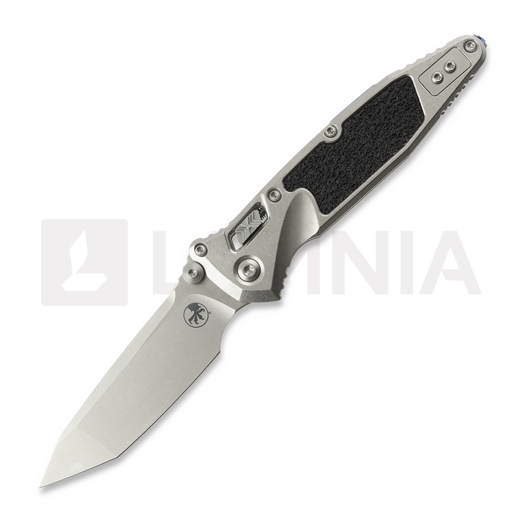 Microtech Socom Ram-Lok T/E Stonewash Inlay Titanium kääntöveitsi, blue accents 161RL-10MS3