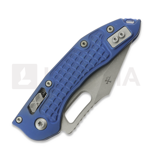 Microtech Stitch Apocalyptic Antique Blue Frag Titanium foldekniv, blue accents 169RL-10APFRMS2