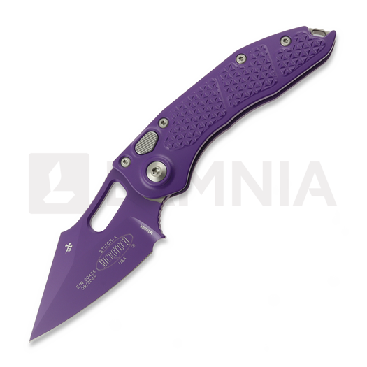 Microtech Stitch Auto S/E 접이식 나이프, Purple Aluminum, Purple Cerakote 169-1PU-X16