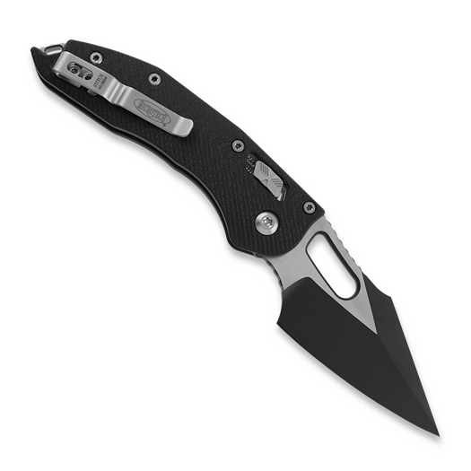 Microtech Stitch Fluted Black G10 folding knife, painted blade 169RL-1FLGTBK