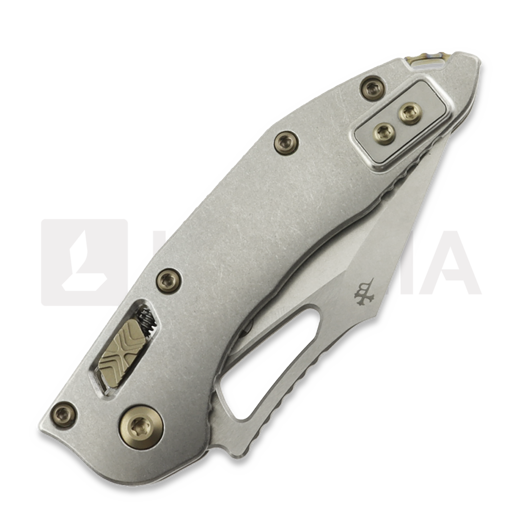 Navaja Microtech Stitch Mini Marfione Select S/E Stonewash, Slab Titanium, flamed accent 169MRL-10MS4