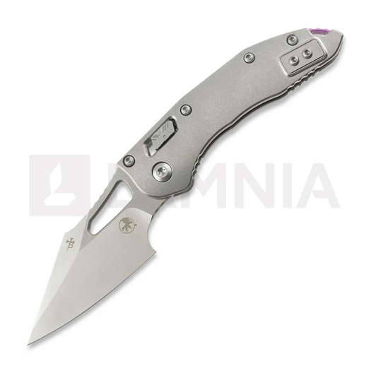 Navaja Microtech Stitch Mini Marfione Select S/E Stonewash, Slab Titanium, purple accent 169MRL-10MS3