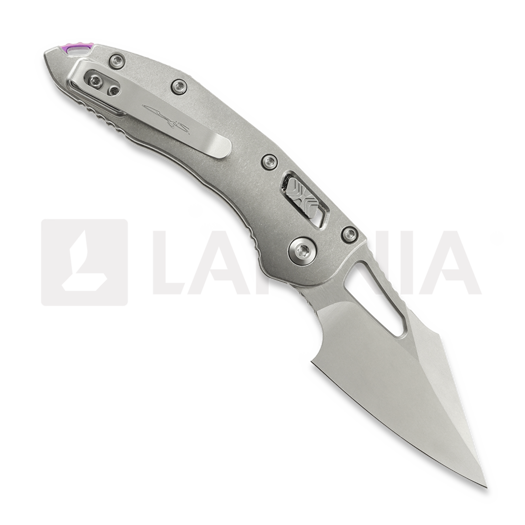 Microtech Stitch Mini Marfione Select S/E Stonewash 折叠刀, Slab Titanium, purple accent 169MRL-10MS3