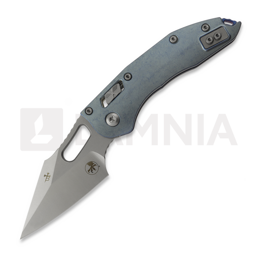 Складной нож Microtech Stitch Ram-Lok, Ice Blue Ano Slab, Stonewash 169RL-10MS6