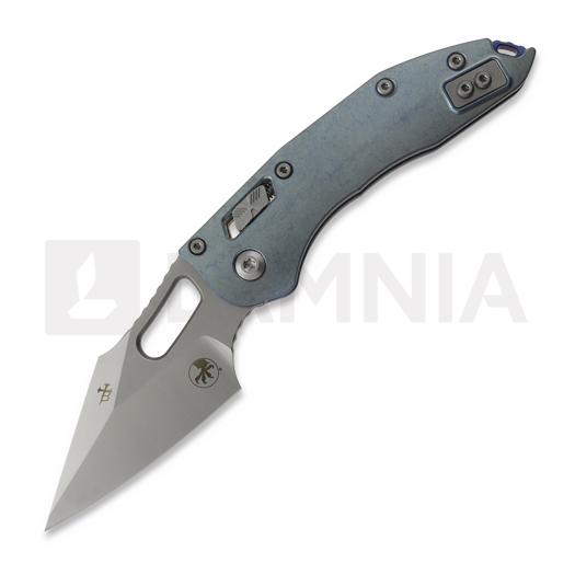 Microtech Stitch Ram-Lok folding knife, Ice Blue Ano Slab, Stonewash 169RL-10MS6