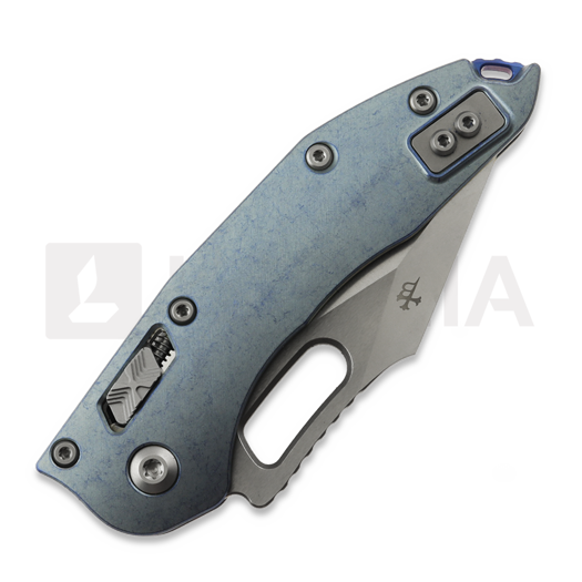 Microtech Stitch Ram-Lok kääntöveitsi, Ice Blue Ano Slab, Stonewash 169RL-10MS6