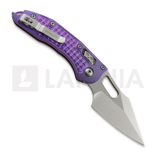 Microtech Stitch Ram-Lok k&auml;&auml;nt&ouml;veitsi, Purple Haze Ano Frag, Stonewash 169RL-10FRMS5
