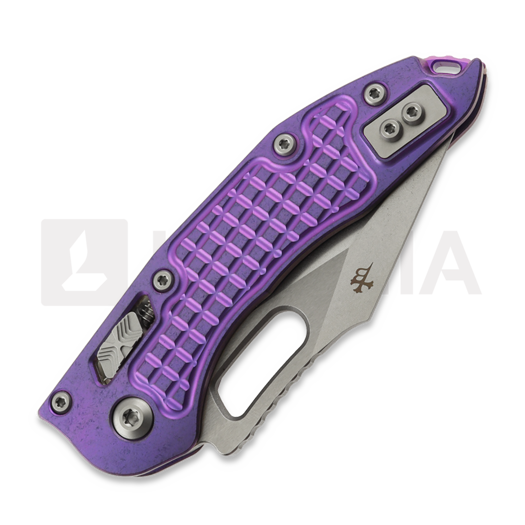 Microtech Stitch Ram-Lok k&auml;&auml;nt&ouml;veitsi, Purple Haze Ano Frag, Stonewash 169RL-10FRMS5