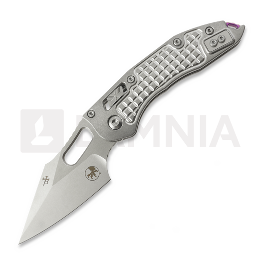 Navaja Microtech Stitch Stonewash Frag Titanium, purple accents 169RL-10FRMS3