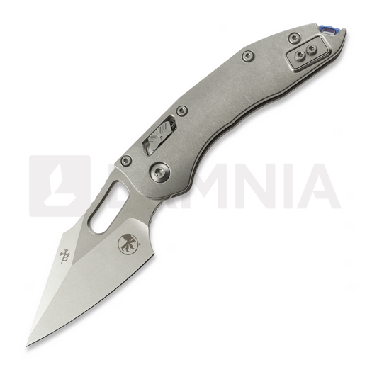 Liigendnuga Microtech Stitch Stonewash Slab Titanium, blue accents 169RL-10MS2