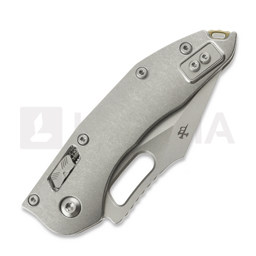 Microtech Stitch Stonewash Slab Titanium sulankstomas peilis, bronze accents 169RL-10MS1