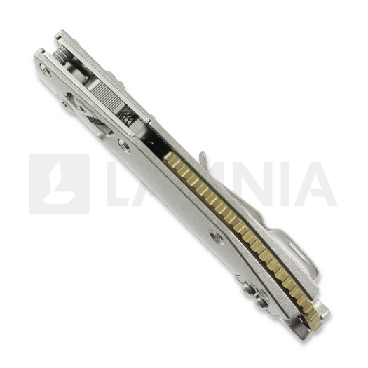 Microtech Stitch Stonewash Slab Titanium sulankstomas peilis, bronze accents 169RL-10MS1