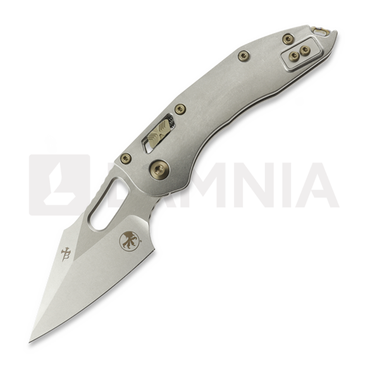Microtech Stitch Stonewash Slab Titanium סכין מתקפלת, flame accents 169RL-10MS4