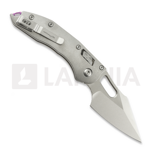 Skladací nôž Microtech Stitch Stonewash Slab Titanium, purple accents 169RL-10MS3