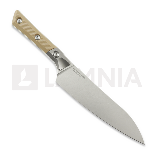 Kuchyňsk&yacute; nůž Microtech Utility Knife 6" Bolstered - Stonewash - Coyote G10 3400B-10CE