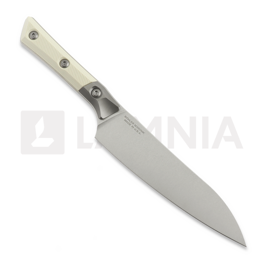Kuchyňský nůž Microtech Utility Knife 6" Bolstered - Stonewash - Ivory G10 3400B-10IV