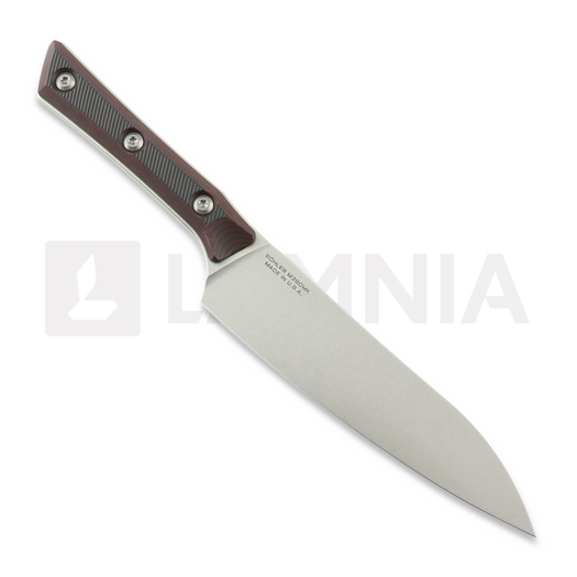 Kuchyňský nůž Microtech Utility Knife 6" - Stonewash - Black Cherry G10 3400-10BC
