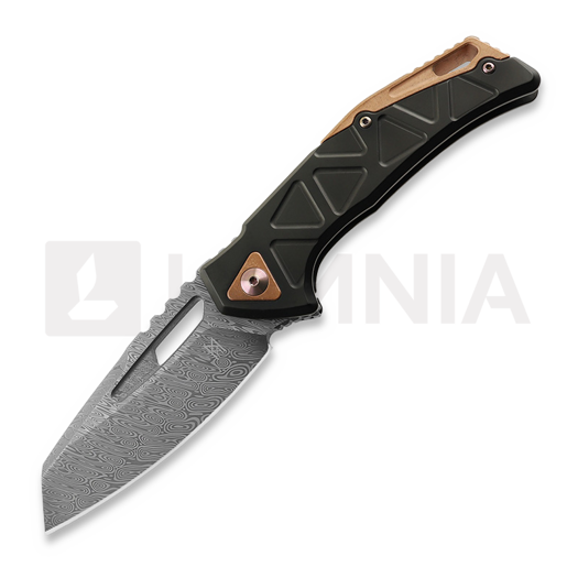 Midgards-Messer Bifur Damascus kääntöveitsi, Titanium/Copper
