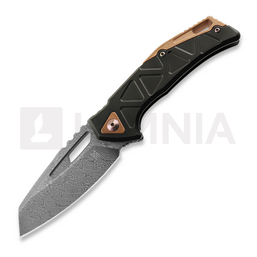 Skladací nôž Midgards-Messer Bifur Damascus, Titanium/Copper