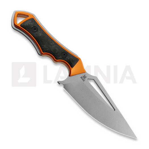 Midgards-Messer Kattegat Orange Aluminum/Carbon Fibre veitsi