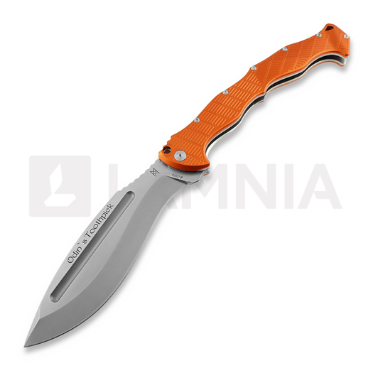 Midgards-Messer Odin's Toothpick Folding Kukri sulankstomas peilis, oranžinėnge