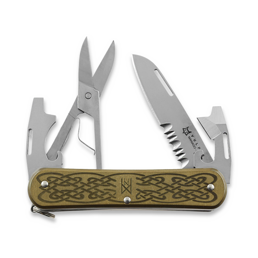 Nóż składany Midgards-Messer Vulpis Brass with Nordic Pattern