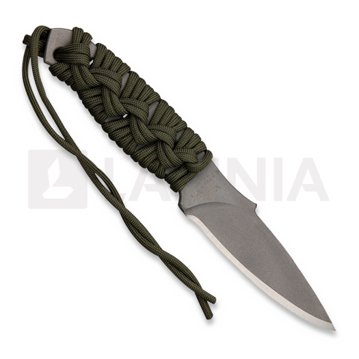 Mission MBK-Ti neck knife, cord wrapped, olive drab