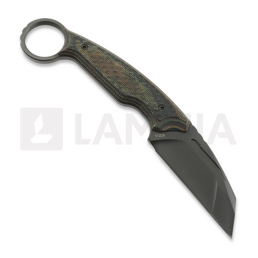 MK Knives & Tools Claw "FTB" veitsi, Deep Autumn Micarta/Black G-10 Liners, DLC