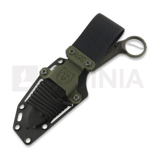 MK Knives & Tools Claw "FTB" veitsi, Deep Autumn Micarta/Black G-10 Liners, DLC