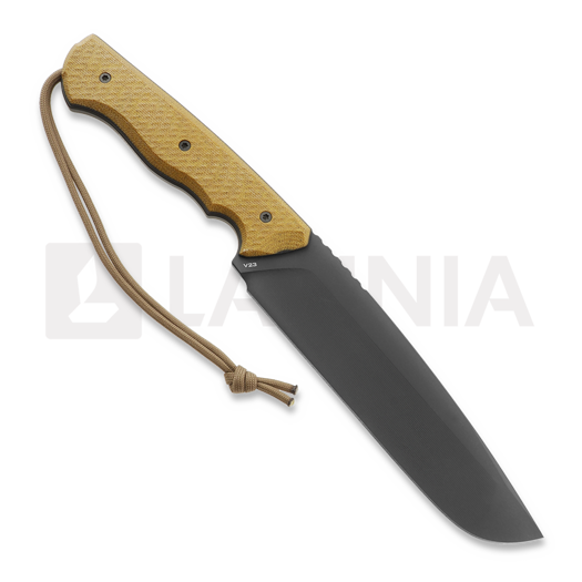 MK Knives & Tools Crowbar Expedition V23 knife, Natural Canvas Micarta