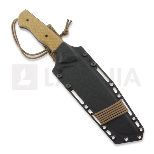 MK Knives & Tools Crowbar Expedition V23 knife, Natural Canvas Micarta