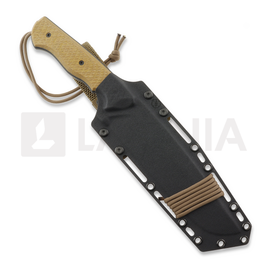 MK Knives & Tools Crowbar Expedition V23 knife, Natural Canvas Micarta