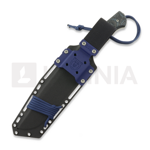 Нож MK Knives & Tools Crowbar FTB Elmax, Blue & Black Canvas Micarta