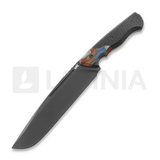 มีด MK Knives & Tools Crowbar "Futurepunk K-Turtle Heart", Black/Turtle G-10, DLC