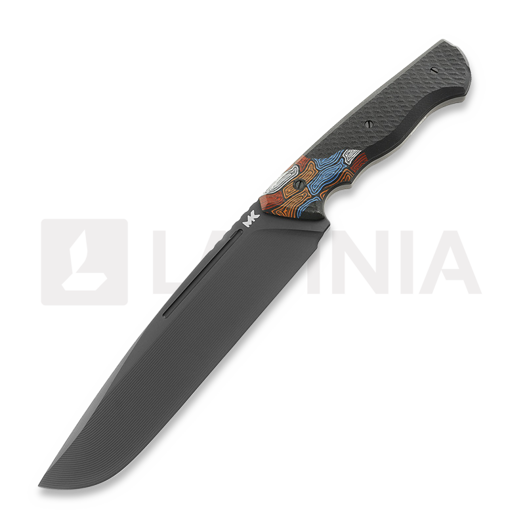 Nóż MK Knives & Tools Crowbar "Futurepunk K-Turtle Heart", Black/Turtle G-10, DLC