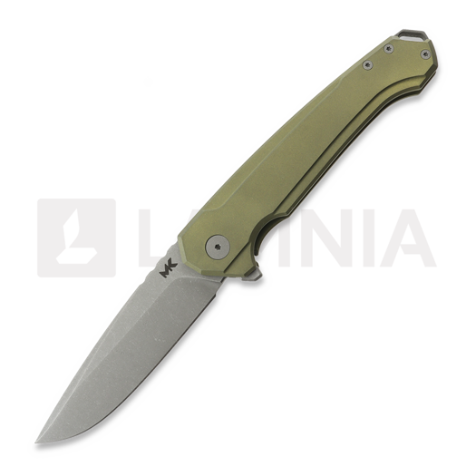 Briceag MK Knives & Tools Ingeni MT Brassleaf, Brass Green & Gray Titanium