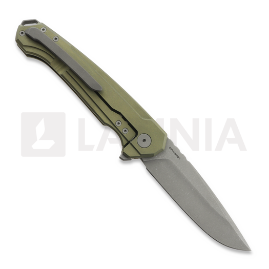 MK Knives & Tools Ingeni MT Brassleaf kääntöveitsi, Brass Green & Gray Titanium