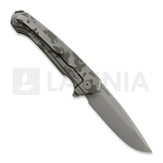 MK Knives & Tools Ingeni MT Camo sulankstomas peilis, Grey/Shadow Brown Titanium
