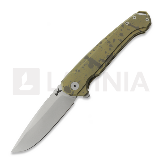 MK Knives & Tools Ingeni MT Scatter #2 접이식 나이프, Brass Green Titanium