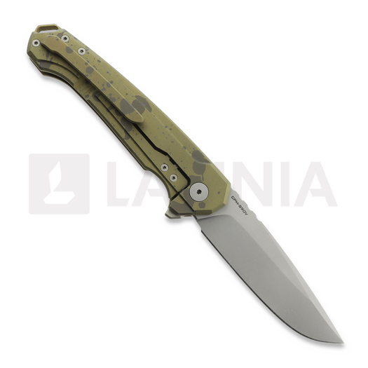 MK Knives & Tools Ingeni MT Scatter #2 kääntöveitsi, Brass Green Titanium